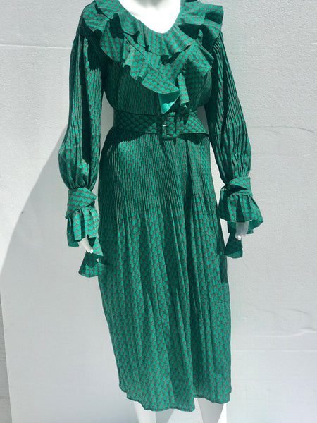 Cascading Ruffle Midi-dress
