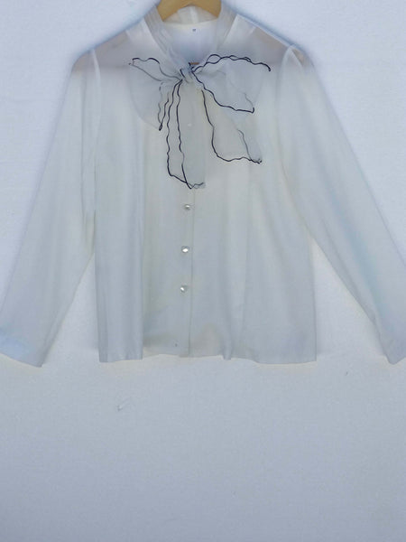 Knot So Ordinary White Button-Up Blouse