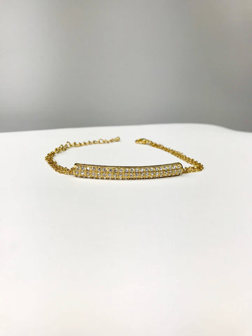 Wrapped Diamond Bracelet - Gold Plated