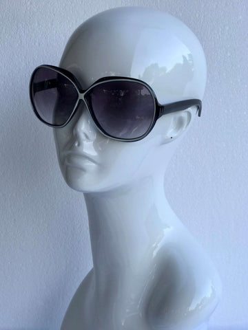 White on Black Trim Sunglasses