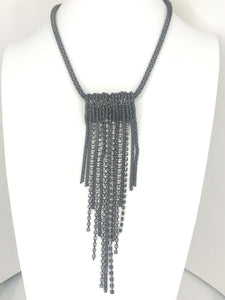 Grey Waterfall Necklace